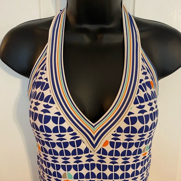 “TRINA TURK” Geometric Halter Tie Swimsuit - Picture 3 of 10